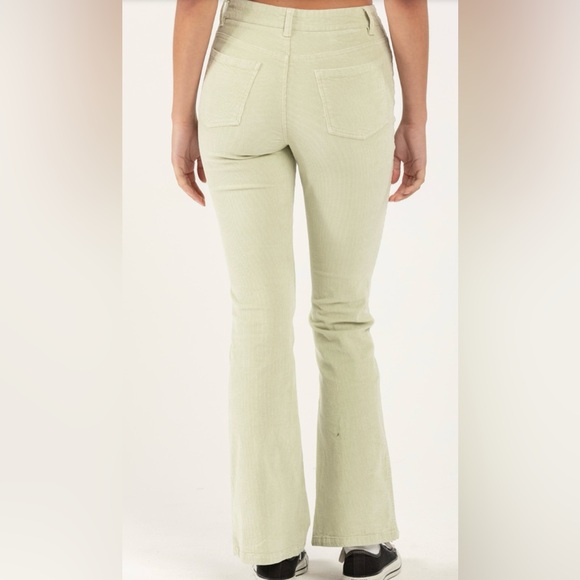 RSQ High Rise Corduroy Flare Pants l Size 27 l Color: Light Pistachio - Picture 3 of 6